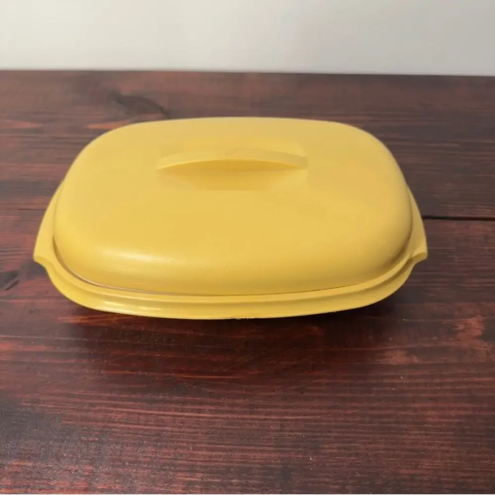 TUPPERWARE Vintage Yellow Steamer Bowl Dish
